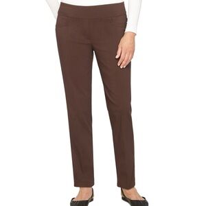 Ruby Rd. Pants Womens 22W NEW Pull On Coffee Brown Straight leg Office casual